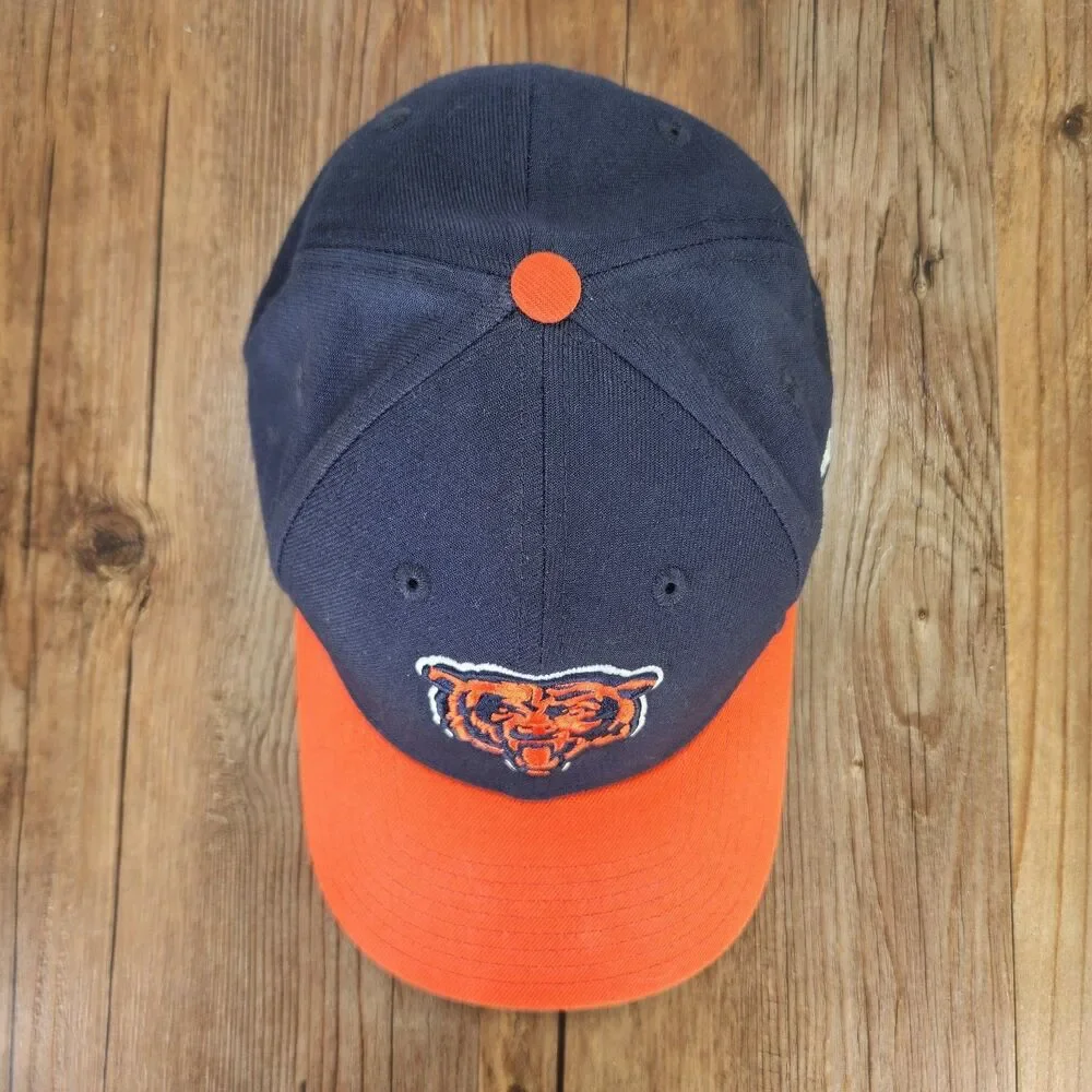 New Era 9forty Chicago Bears Baseball Hat Navy Orange Strapback NFL Football Cap